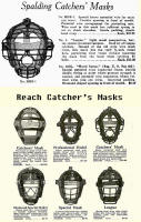 1930 Spalding 1931 Reach Catchers Masks