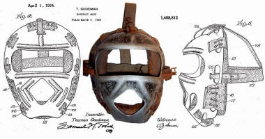 1924 light metal one piece catchers mask