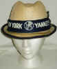 1970's New York Yankees Souvenir Straw Hat with Celluloid Batter
