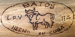 Batos L.P.V. Hecho en Cuba baseball bat