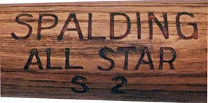 Spalding All Star Brand 1911-1921 bat  Manufaturing Period