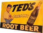 Ted's Root Beer Fake Advertising Sign