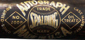 Spalding 1930s Diamond Ball logo Bat manufacturing Period