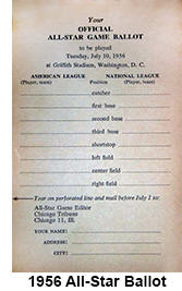 1956 All-Star Game Ballot