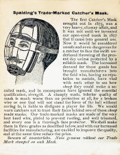 1883 Spalding Catchers Mask Ad