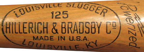 what does the 125 stand for on a Louisville Slugger Baseball Bat