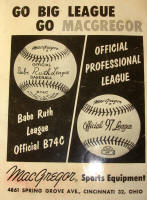 1962 Babe Ruth League Rool Book ad