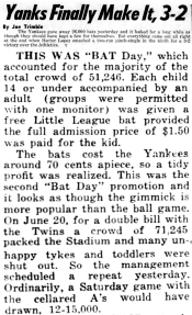 Yankees Bat Day II 1965
