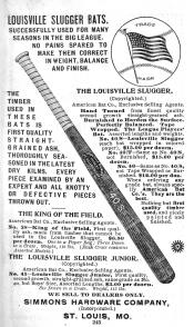 1900 Louisville Slugger Baseball Bats