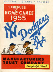 1955 Dodgers Yanks Giants Home schedule
