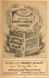 1908 Reach American League Baseball ad