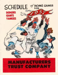 1957 Dodgers Yanks Giants Home schedule