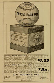 1903 Spalding official League  baseball ad