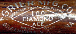 Grier MFG. Co. Baseball Bat