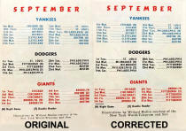Original and Corrected 1953 schedule