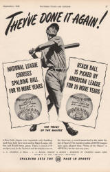 1947 ONL Spalding OAL Reach Baseball Ad