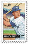Mickey Mantle Sluggers Stamp