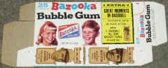 Bazooka Bubble Gum Baseball card panel