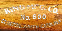 King MFG Co. Baseball Bat