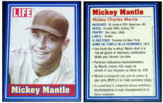Mickey Mantle Legends of Baseball Card French