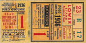 1936 World Series Ticket Stub Polo Grounds