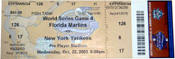 2003 World Series Ticket