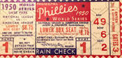 1950  World Series Ticket Stub Shibe Park
