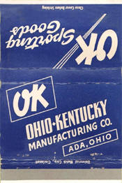 OK MFG Co. and Sonnett Sporting Goods Advertising Matchbooks