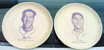 1952 Billy Cox & Gil Hodges Dinner plates