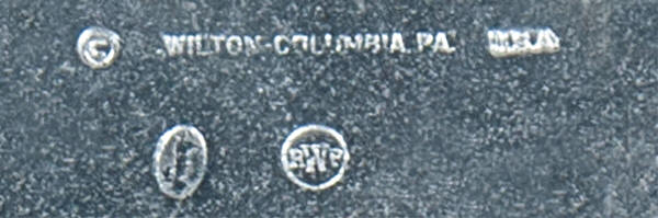 Hallmark RWP, and Copyright Wilton Columbia, PA engraving