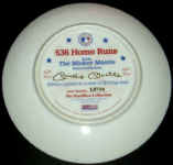 Mickey Mantle Sports ImpressionsHamilton Collection Plate back