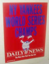 Daily News 1996 Yankees World Series Champs Poster