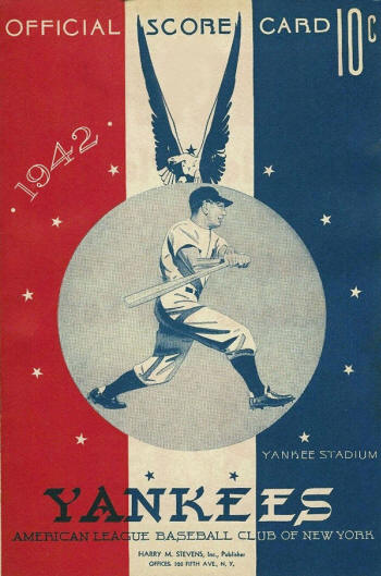 1942 New York Yankees Scorecard