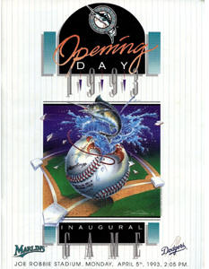 Opening Day scorecard & program April 5, 1993 