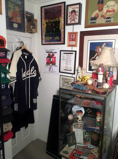 Baseball Memorabilia and Collectibles display