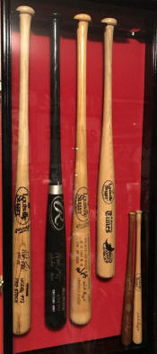 Wade Boggs baseball bat display collection