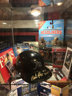 Wade Boggs Tampa Bay autographed batting helmet display case
