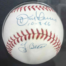 Don Larsen Yogi Berra Perfrect Game Signed  Baseball