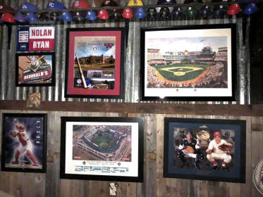 Framed Baseball Memorabilia Collection