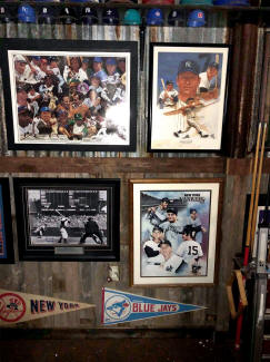 Framed Baseball Collectibles Display Room