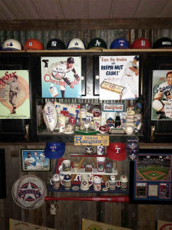 Baseball Batting Helmet Collection Display Room