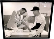 Dr. Sidney Stephen Gaynor examining Mickey Mantle's knee.