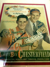 Ted Williams Stan Musial Chesterfield Ad 