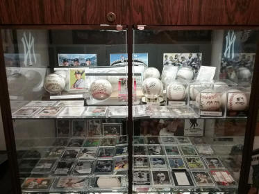 Yankees memorabilia and Collectibles display