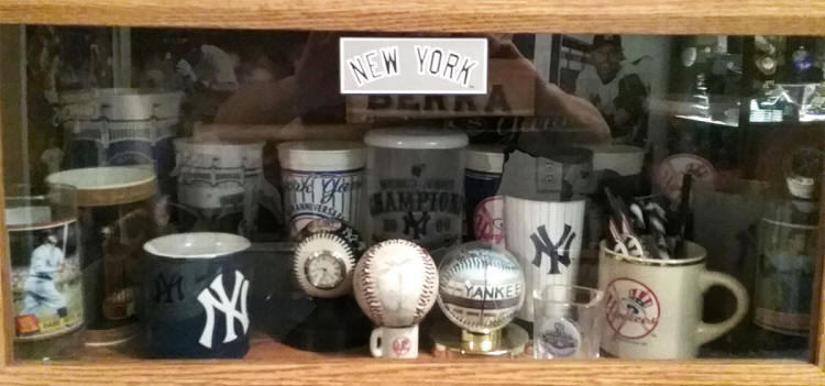 Yankees Baseball Memorabilia & Collectibles display Room
