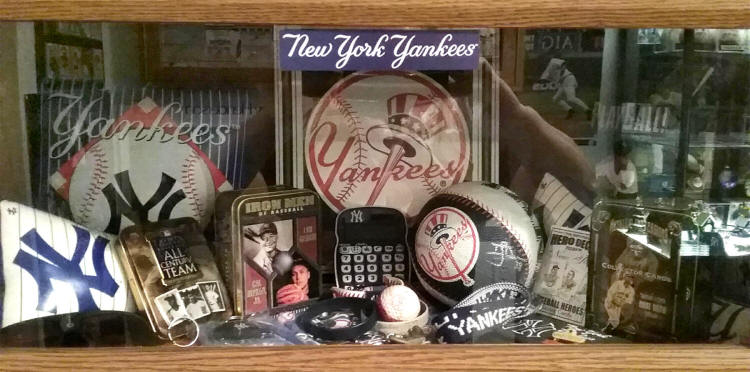 New York Yankees Baseball Memorabilia Showcase