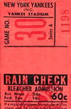 1952 Bleacher Stub Header