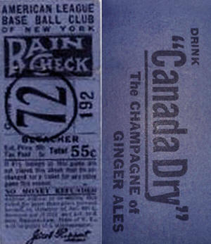 1923 Yankees Bleacher .55 cents stub