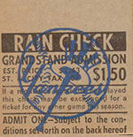 Yankees Blue Logo Ticket Stub