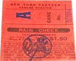 1977 Yankees Game No. A General Admission Ticket Stub